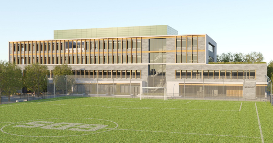 Rendering of the Georgetown Day School by the AEI ISDC 2021 winning team from the University of Nebraska Lincoln