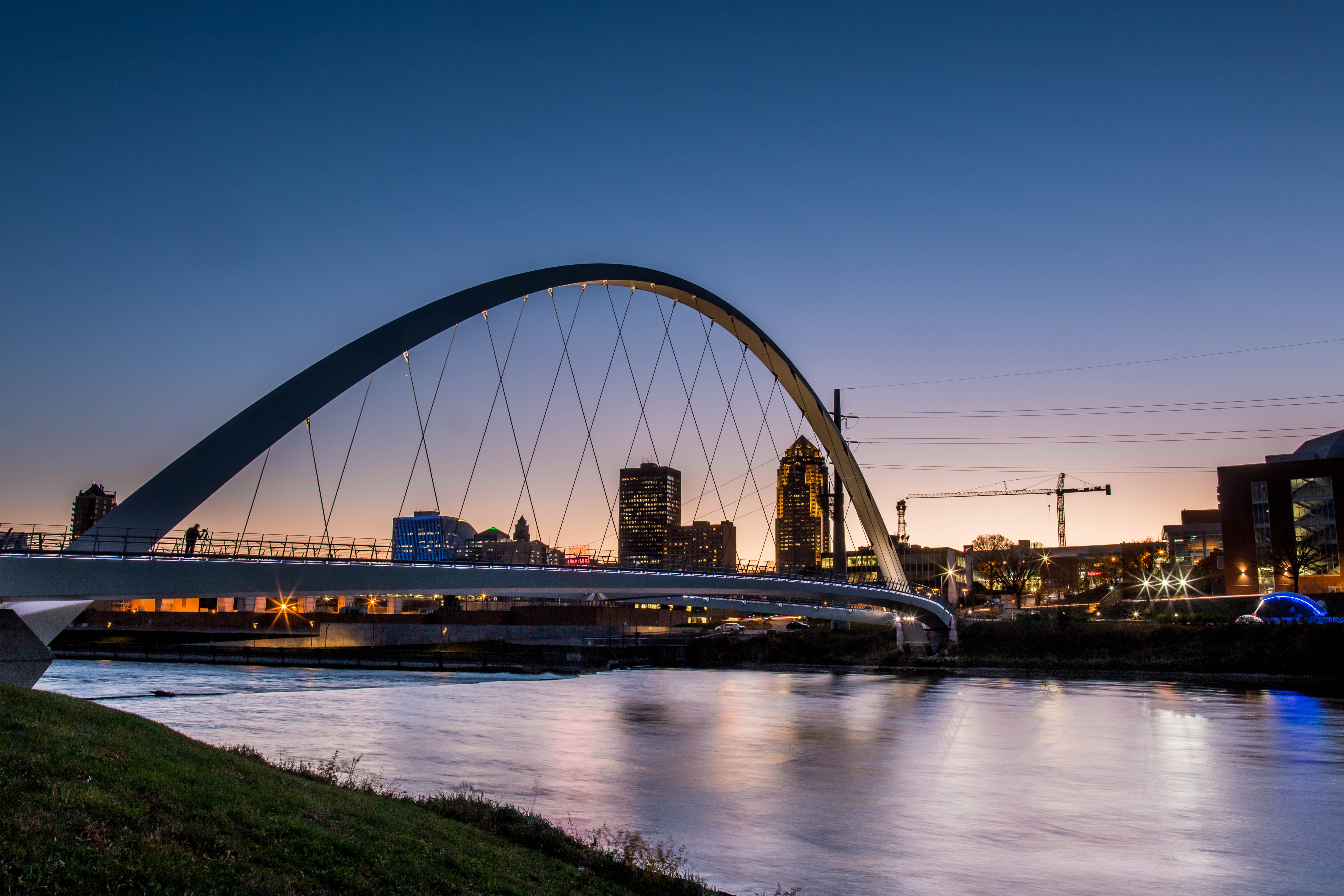 Women of achievement bridge in Downtown Des Moines