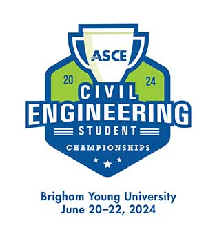 ASCE Civil Engineering Student Championships logo for 2024 hosted by Brigham Young University