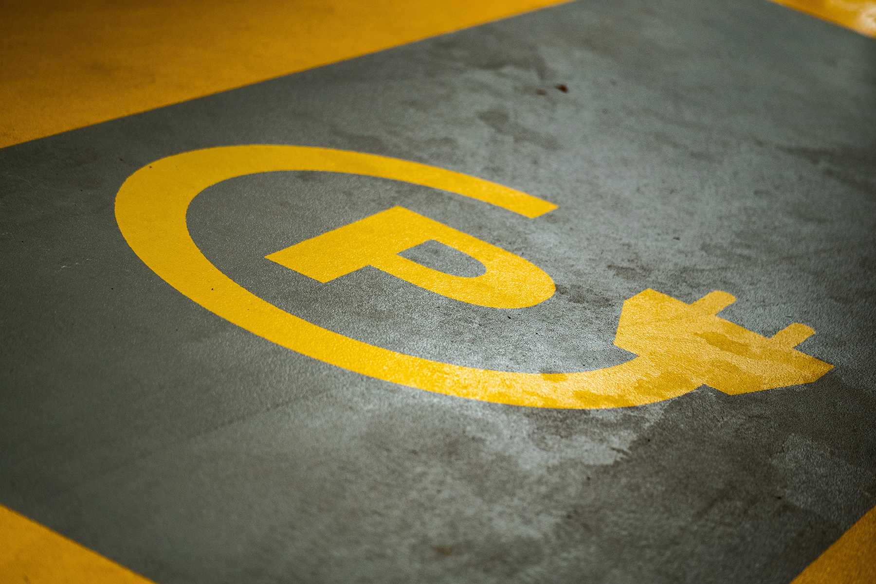 ev access painted on  parking spot