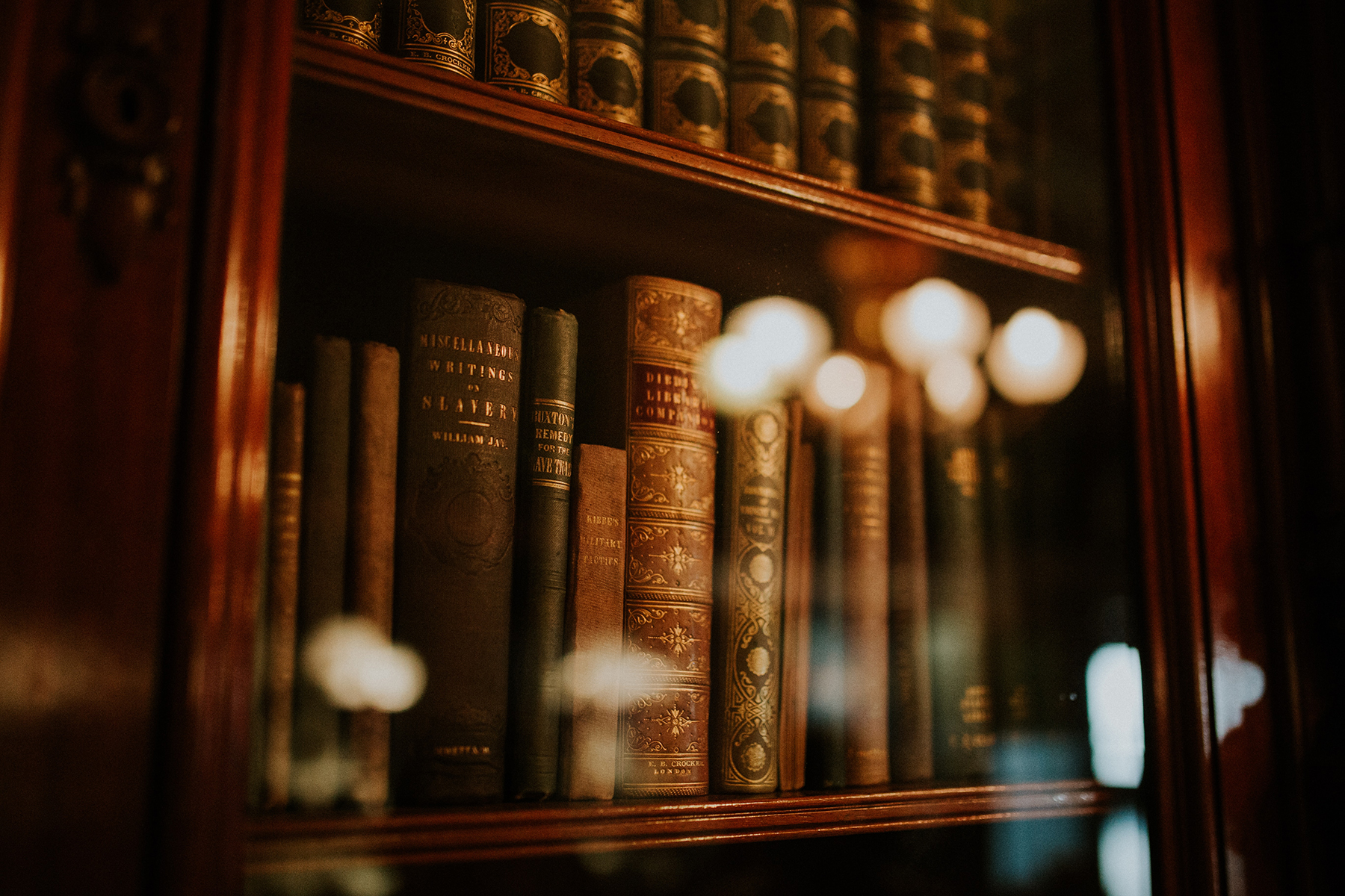 books on a bookshelf