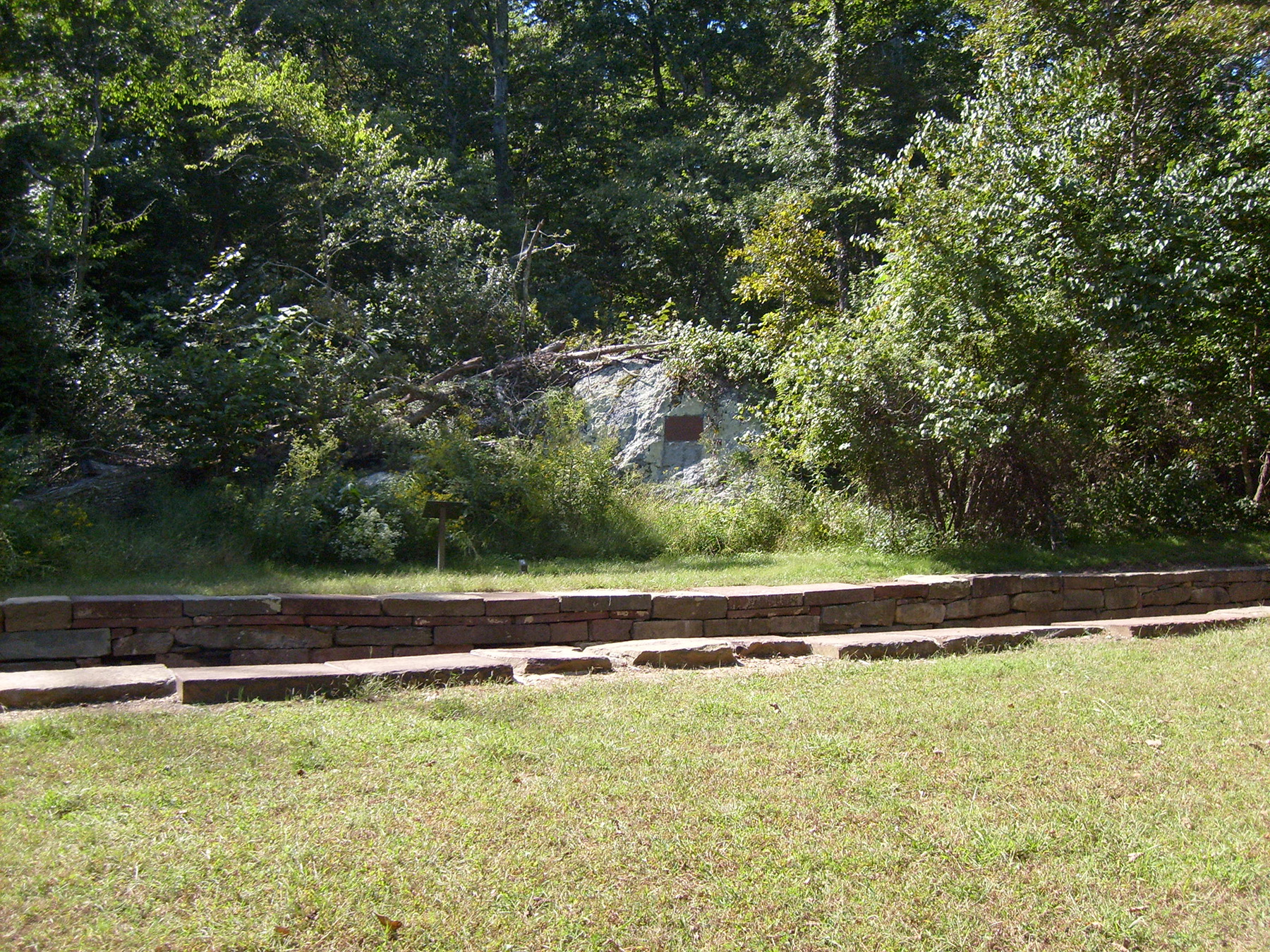 An abandoned canal set in the landscape. 