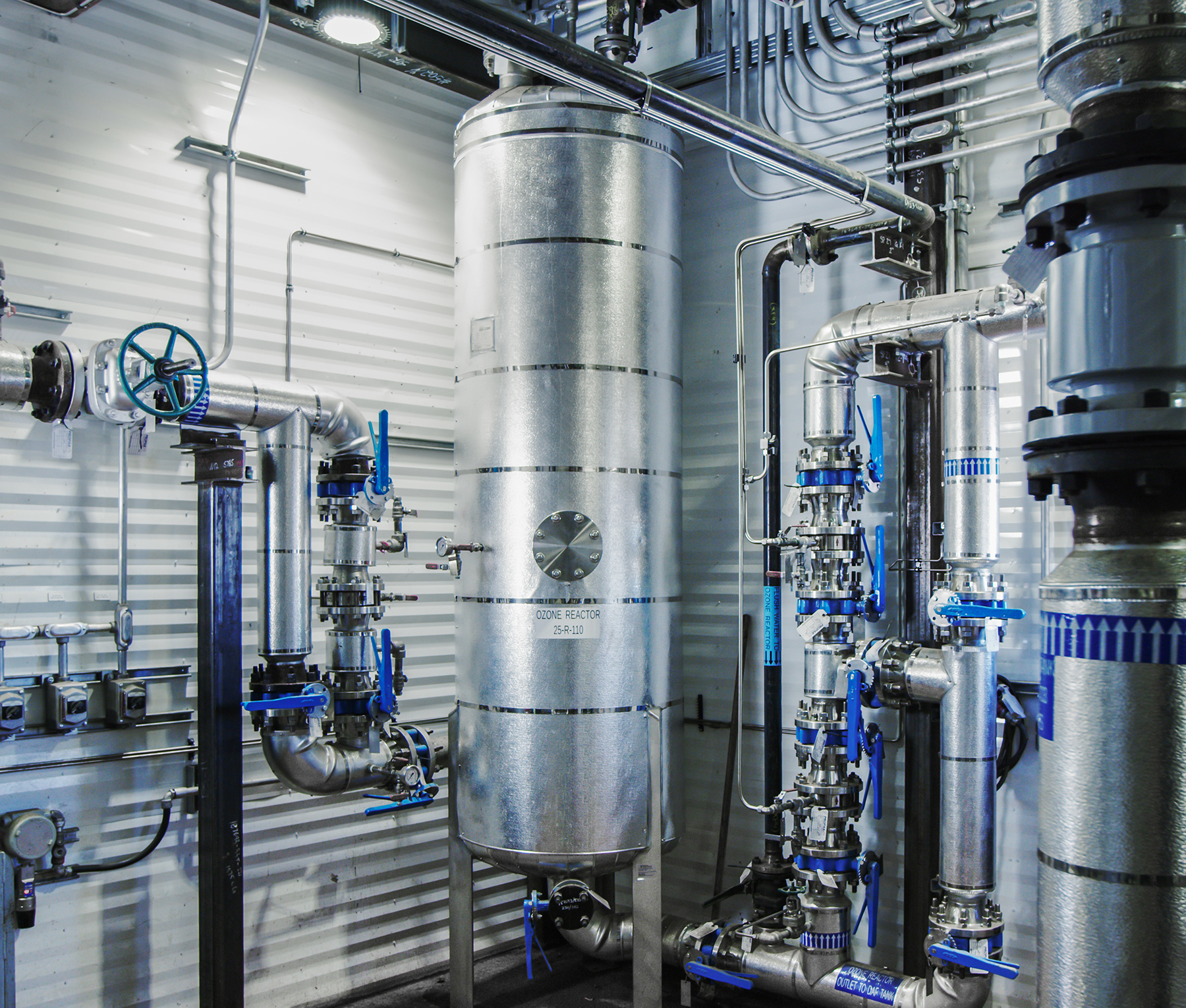 At its testing facility in Regina, Saskatchewan, Volt Lithium uses this equipment to treat oil field brine before it enters the company’s direct lithium extraction process. (Image courtesy of Greg Huszar/Volt Lithium) 