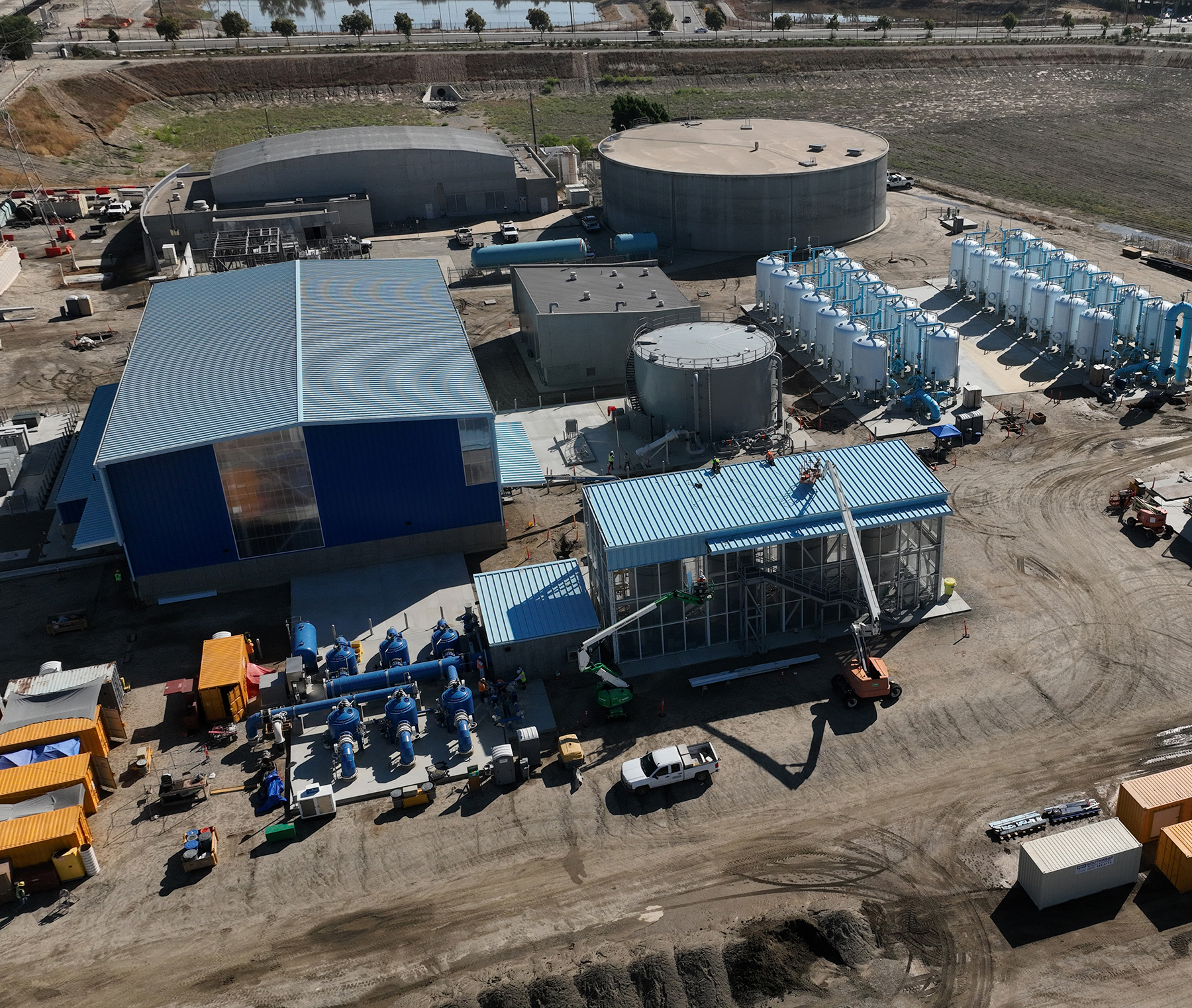 The Tujunga Well Field Response Action groundwater treatment facility under construction in Los Angeles. (Image courtesy of Stantec)]]
