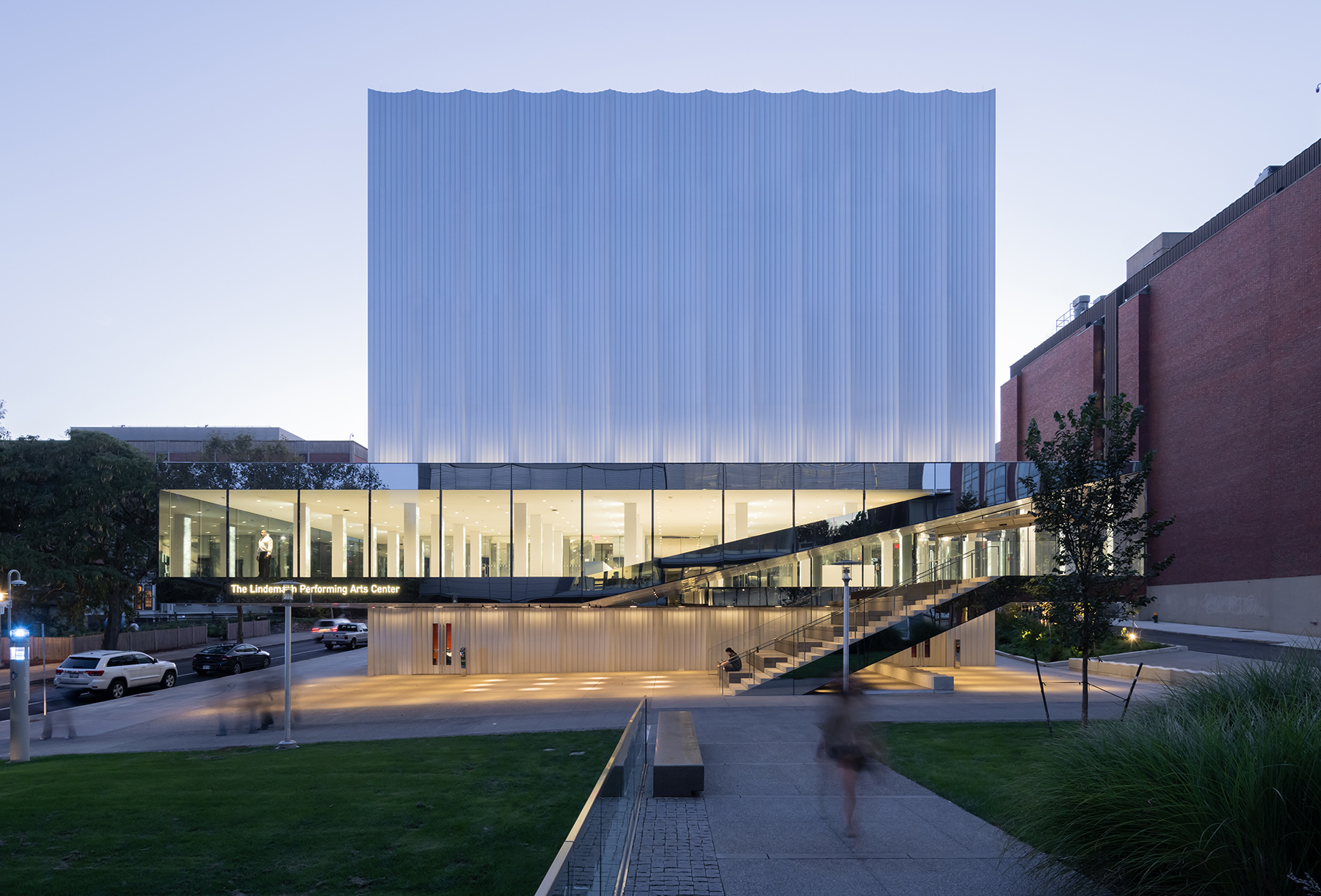 clerestory window wraps around base of building