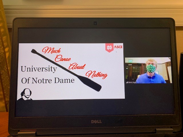 photo of Notre Dame concrete canoe presentation