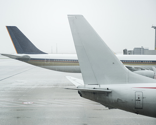 Aircraft at airport gates